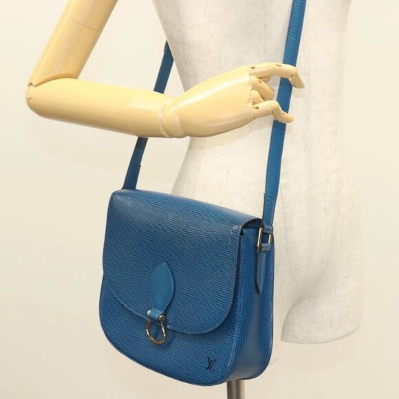 LOUIS VUITTON Epi Saint Cloud GM Shoulder Bag Toledo Blue M52195 LV Auth 128324 - Picture 3 of 16